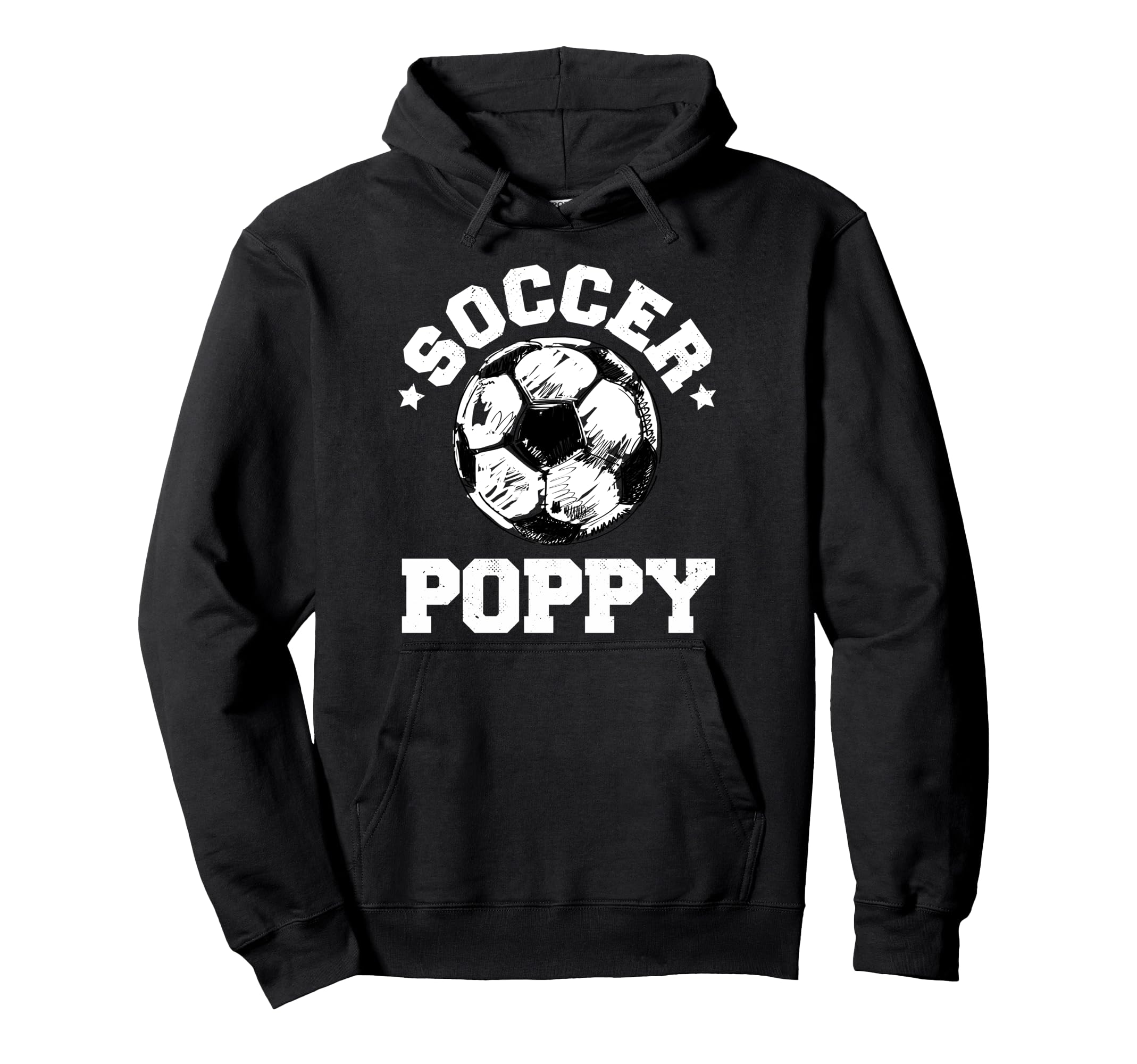 Soccer Poppy Soccer Ball Distressed Funny Hoodie - Custom Art Print Unisex - T-Shirt, Sweatshirt, Hoodie