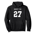 Number 27 Biggest Fan Sport Spirit Wear Hoodie - Trendy Graphic for Adults - T-Shirt, Sweatshirt, Hoodie