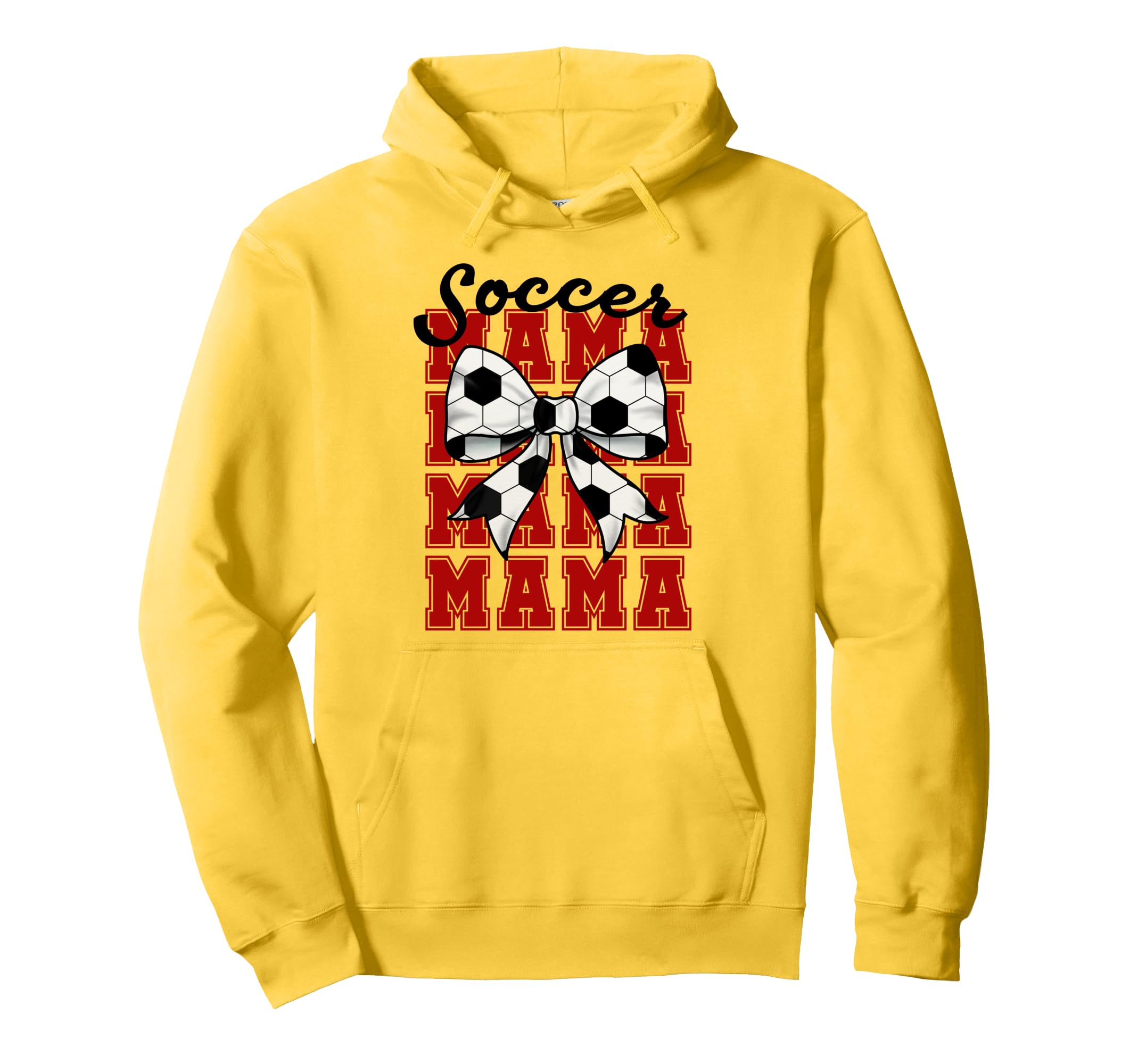 Soccer Bow Mama Mama Mama Mama Game Day Hoodie - Trendy Graphic Unisex - T-Shirt, Sweatshirt, Hoodie