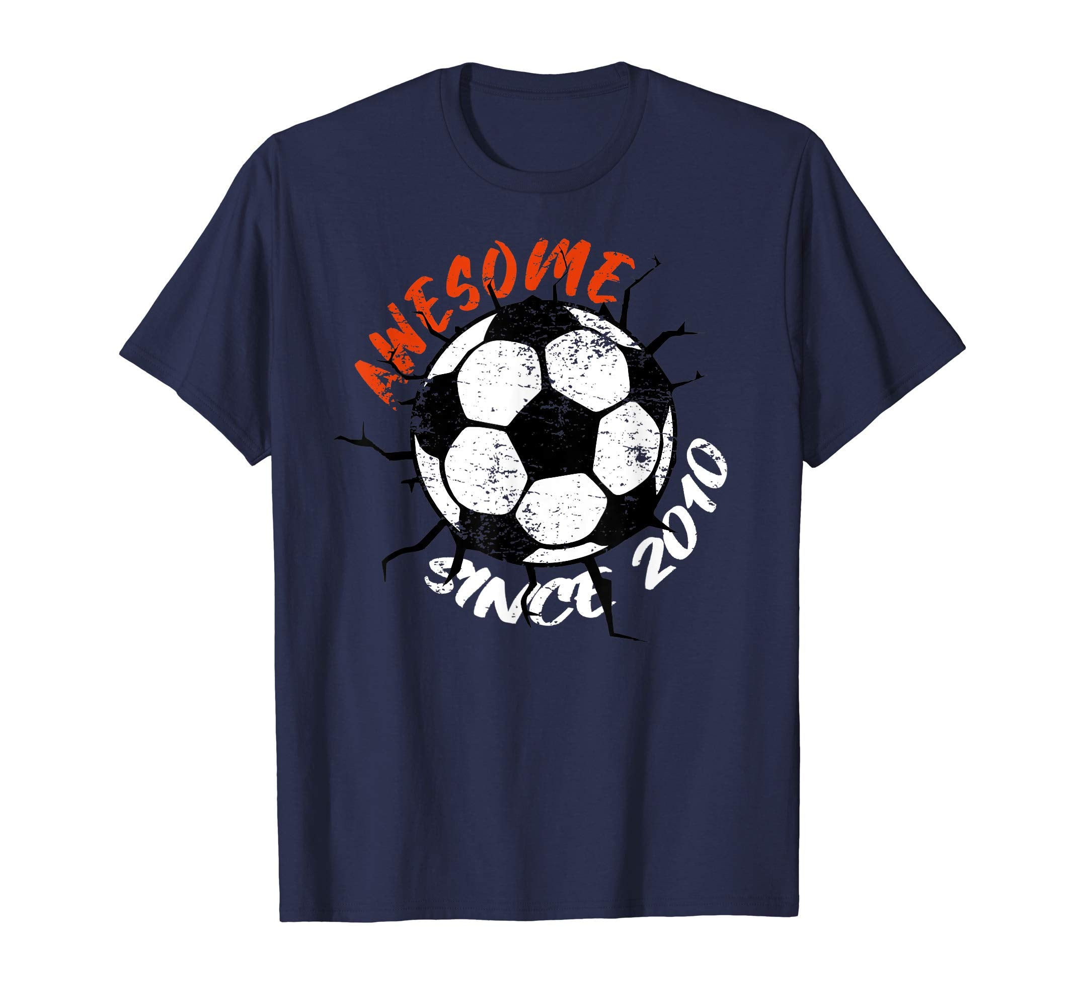 10Th Birthday 10 Years Old Soccer T-Shirt - Minimalist Print Men Women - T-Shirt, Sweatshirt, Hoodie