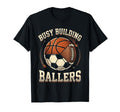 Funny Busy Raising Ballers Football Soccer T-Shirt - Unique Graphic Unisex - T-Shirt, Sweatshirt, Hoodie