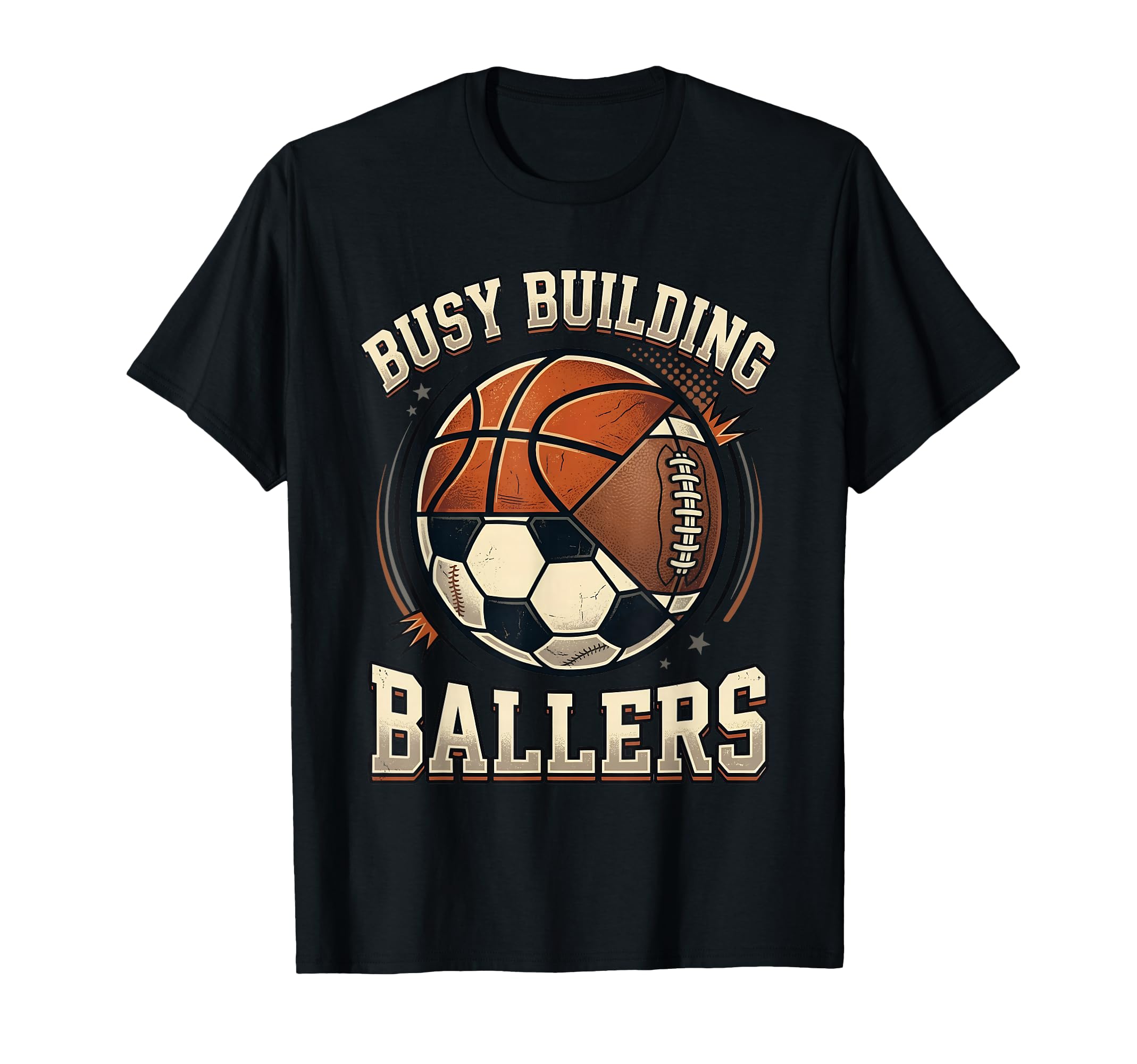 Funny Busy Raising Ballers Football Soccer T-Shirt - Unique Graphic Unisex - T-Shirt, Sweatshirt, Hoodie