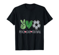 Peace Love Football Soccer Player Fan T-Shirt - Minimalist Print Men Women - T-Shirt, Sweatshirt, Hoodie