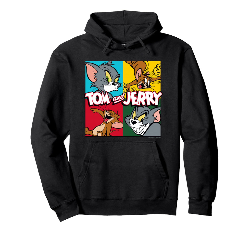 Tom And Jerry Four Squares Hoodie - Fun Novelty Design Men Women - T-Shirt, Sweatshirt, Hoodie