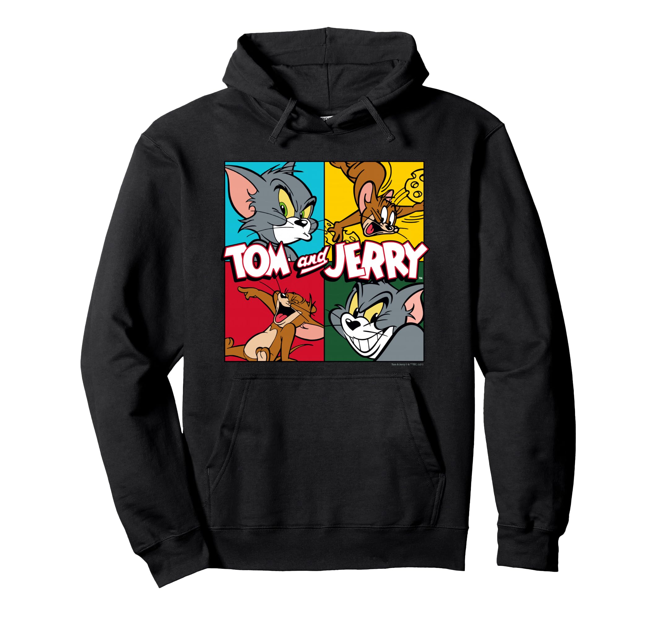 Tom And Jerry Four Squares Hoodie - Fun Novelty Design Men Women - T-Shirt, Sweatshirt, Hoodie