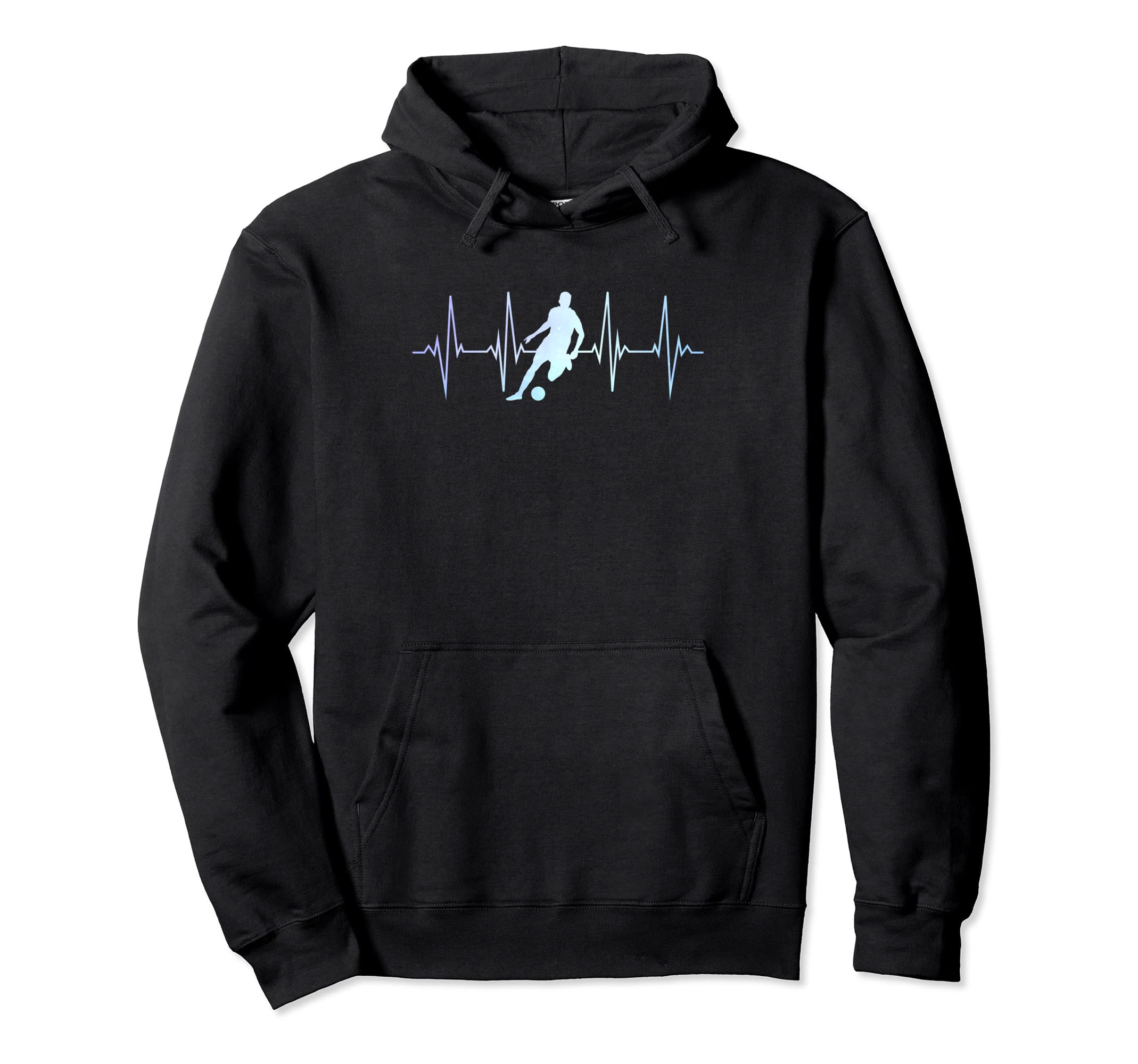 Soccer Heartbeat Sports Soccer Player Hoodie - Unique Graphic Men Women - T-Shirt, Sweatshirt, Hoodie