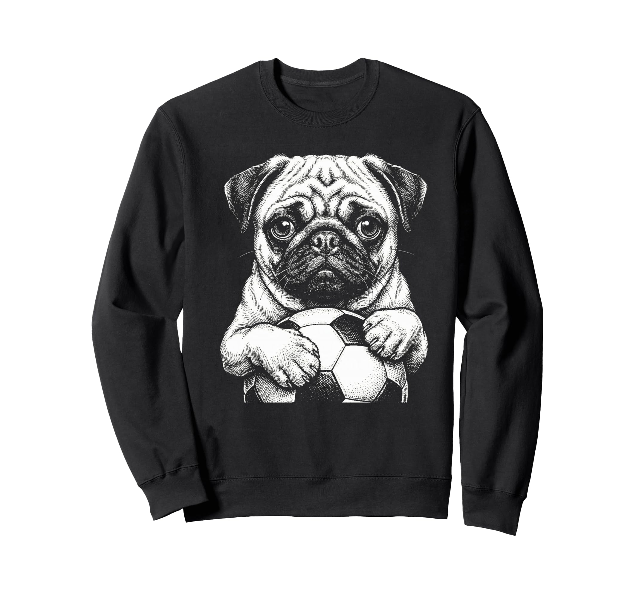 Fans Ball Mascot Black And White Sweatshirt - Streetwear Style for Adults - T-Shirt, Sweatshirt, Hoodie