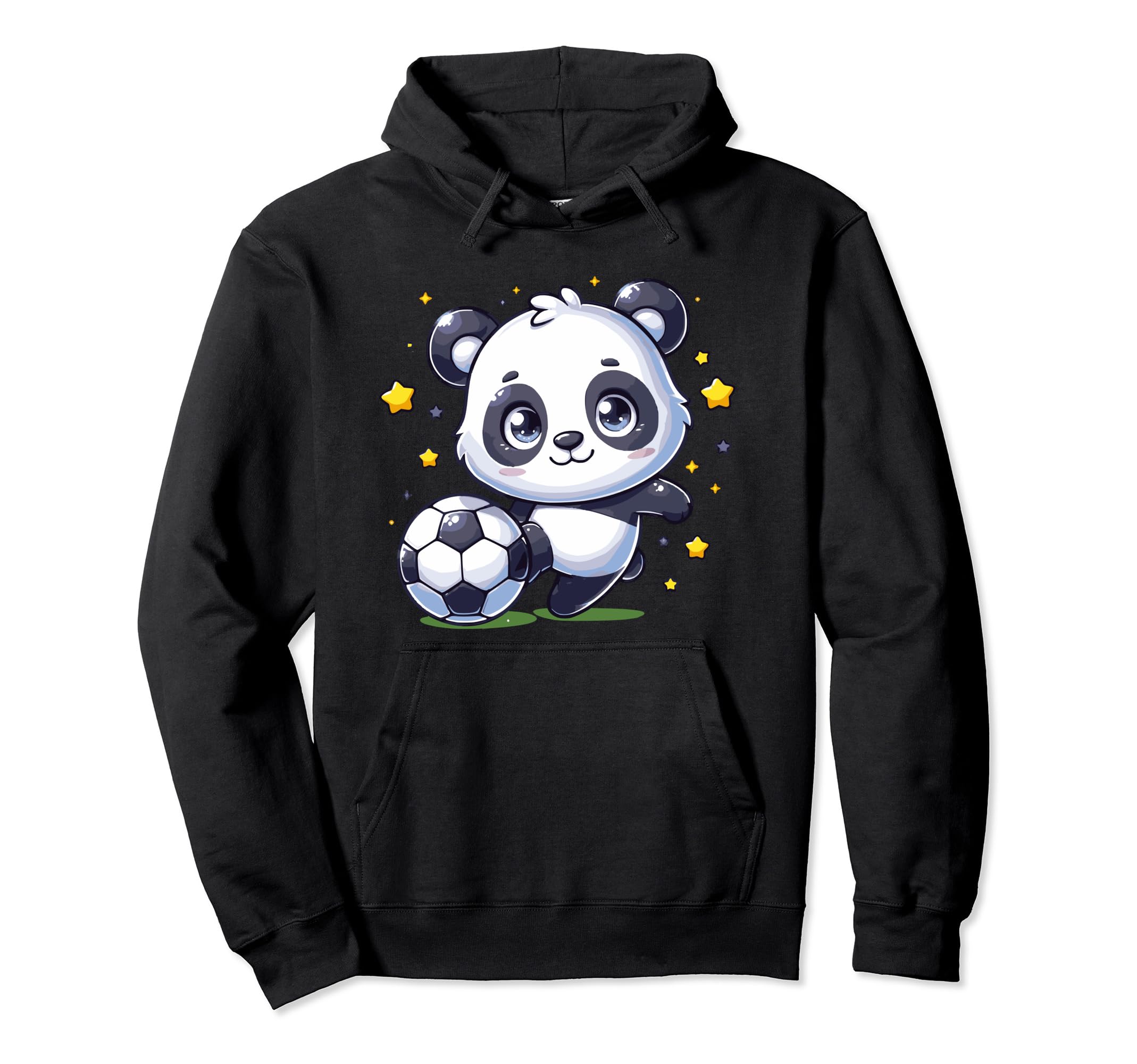 Panda Soccer Player Kicking Soccer Ball Hoodie - Streetwear Style Unisex - T-Shirt, Sweatshirt, Hoodie