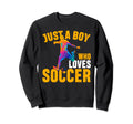Funny Just Who Loves Soccer Sweatshirt - Graphic Print Men Women - T-Shirt, Sweatshirt, Hoodie