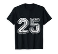 Distressed Number 25 Jersey T-Shirt - Fun Novelty Design Men Women - T-Shirt, Sweatshirt, Hoodie