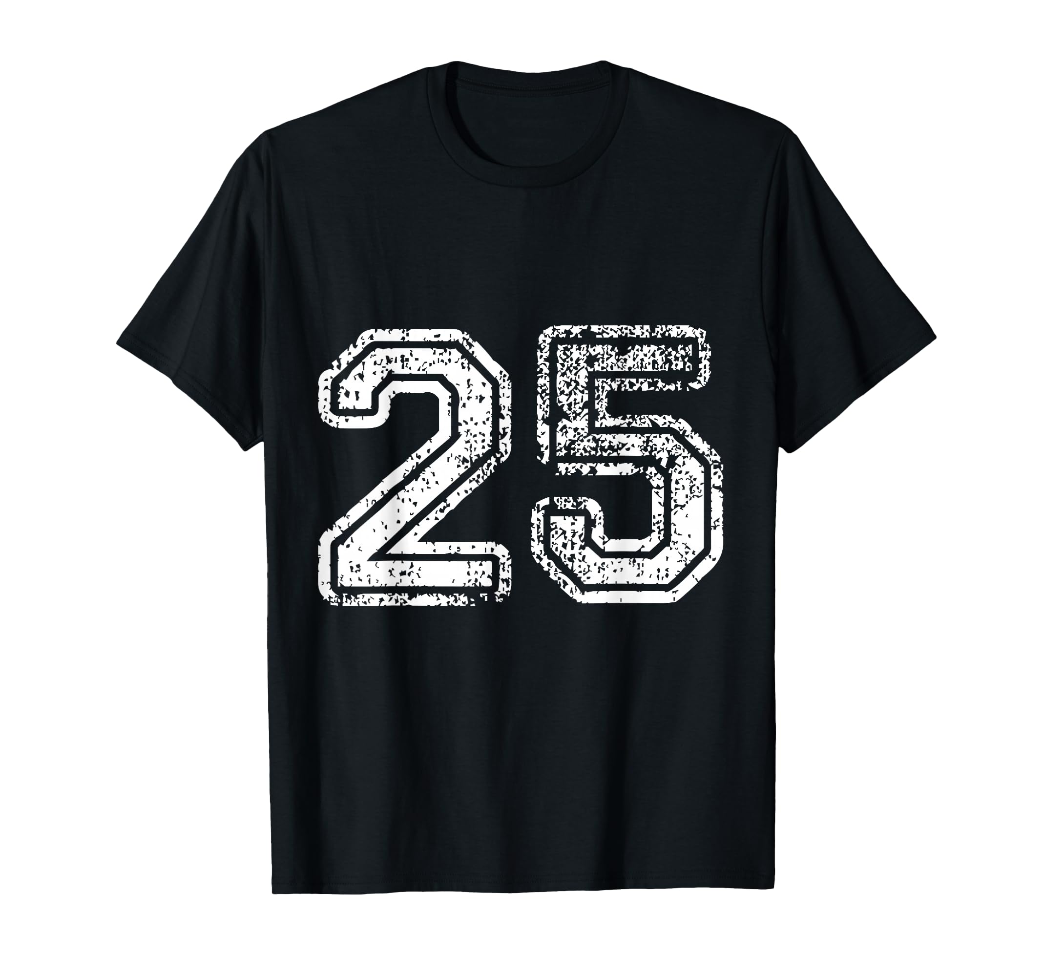Distressed Number 25 Jersey T-Shirt - Fun Novelty Design Men Women - T-Shirt, Sweatshirt, Hoodie