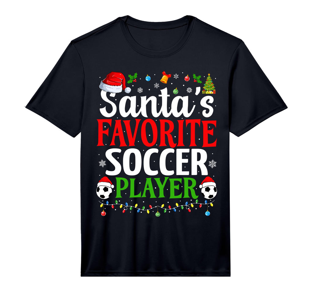 Santas Favorite Soccer Player Funny T-Shirt - Minimalist Print Men Women - T-Shirt, Sweatshirt, Hoodie