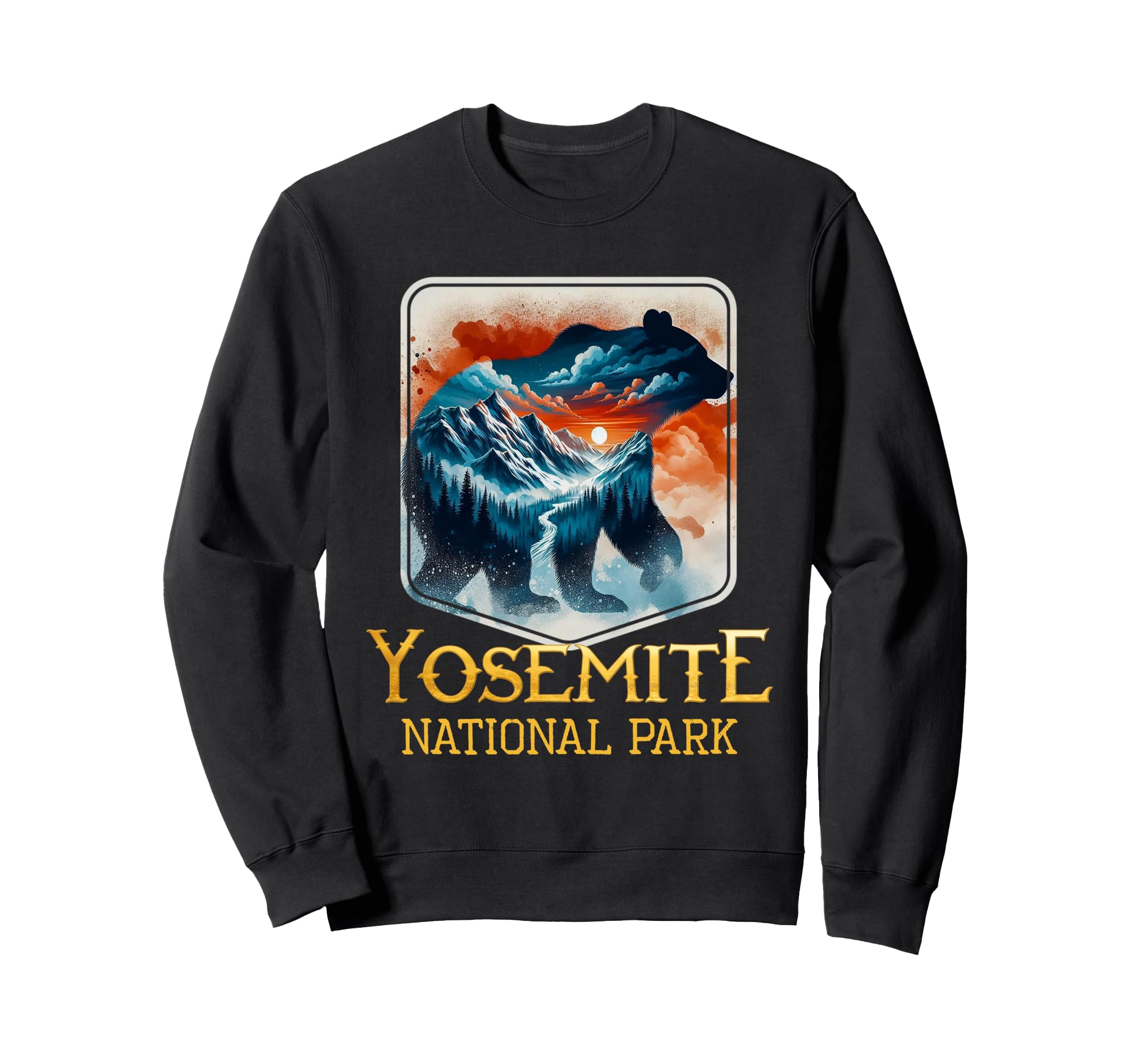 Yosemite California National Park Sweatshirt - Custom Art Print for Adults - T-Shirt, Sweatshirt, Hoodie