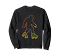 Skating Bigfoot Roller Skates Sweatshirt - Custom Art Print for Adults - T-Shirt, Sweatshirt, Hoodie