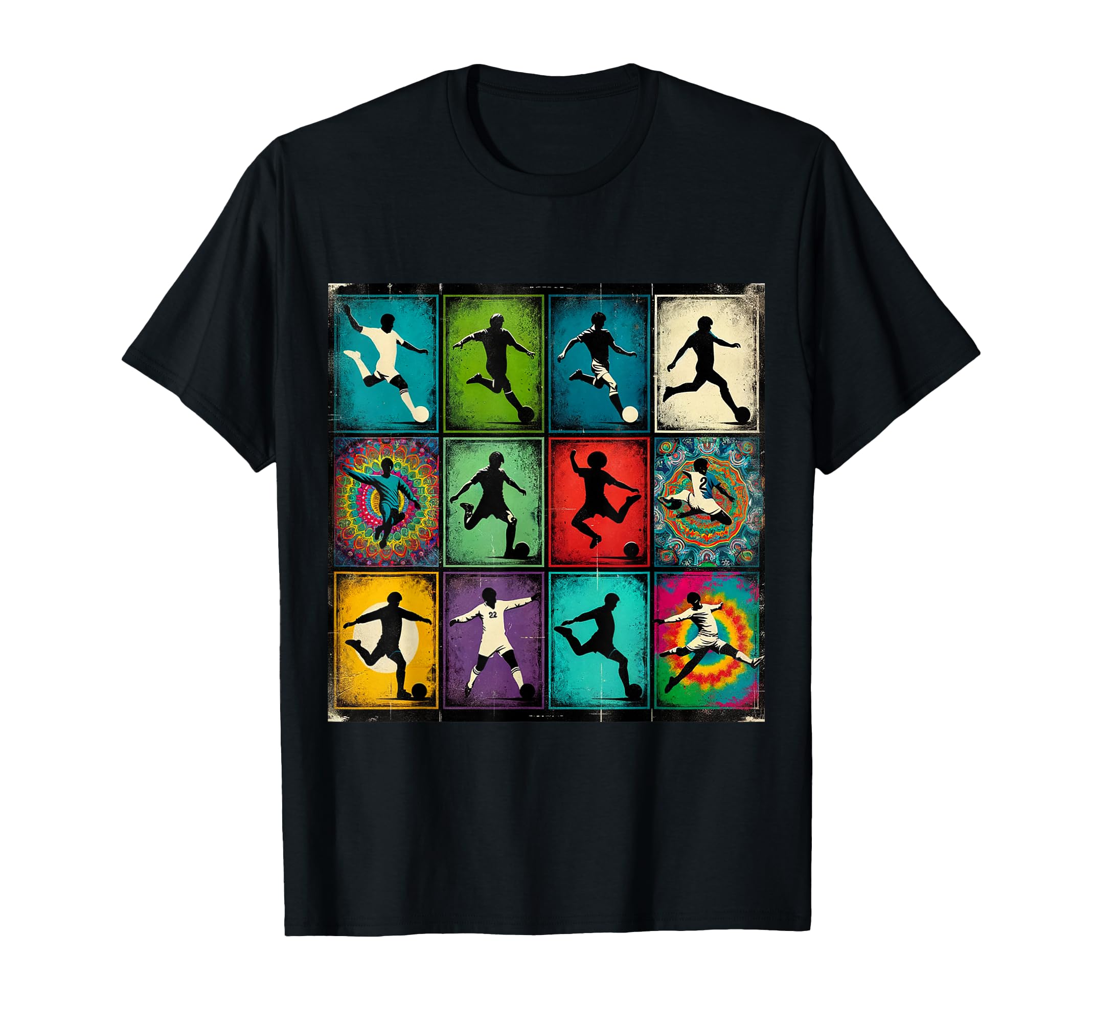 Soccer Silhouettes Art T-Shirt - Streetwear Style for Adults - T-Shirt, Sweatshirt, Hoodie