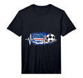 Mens Heartbeat Cape Verde Flag T-Shirt - Casual Everyday Wear Unisex - T-Shirt, Sweatshirt, Hoodie
