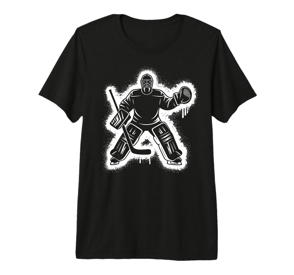 Ice Hockey Goalkeeper Tri Blend T-Shirt - Minimalist Print Men Women - T-Shirt, Sweatshirt, Hoodie