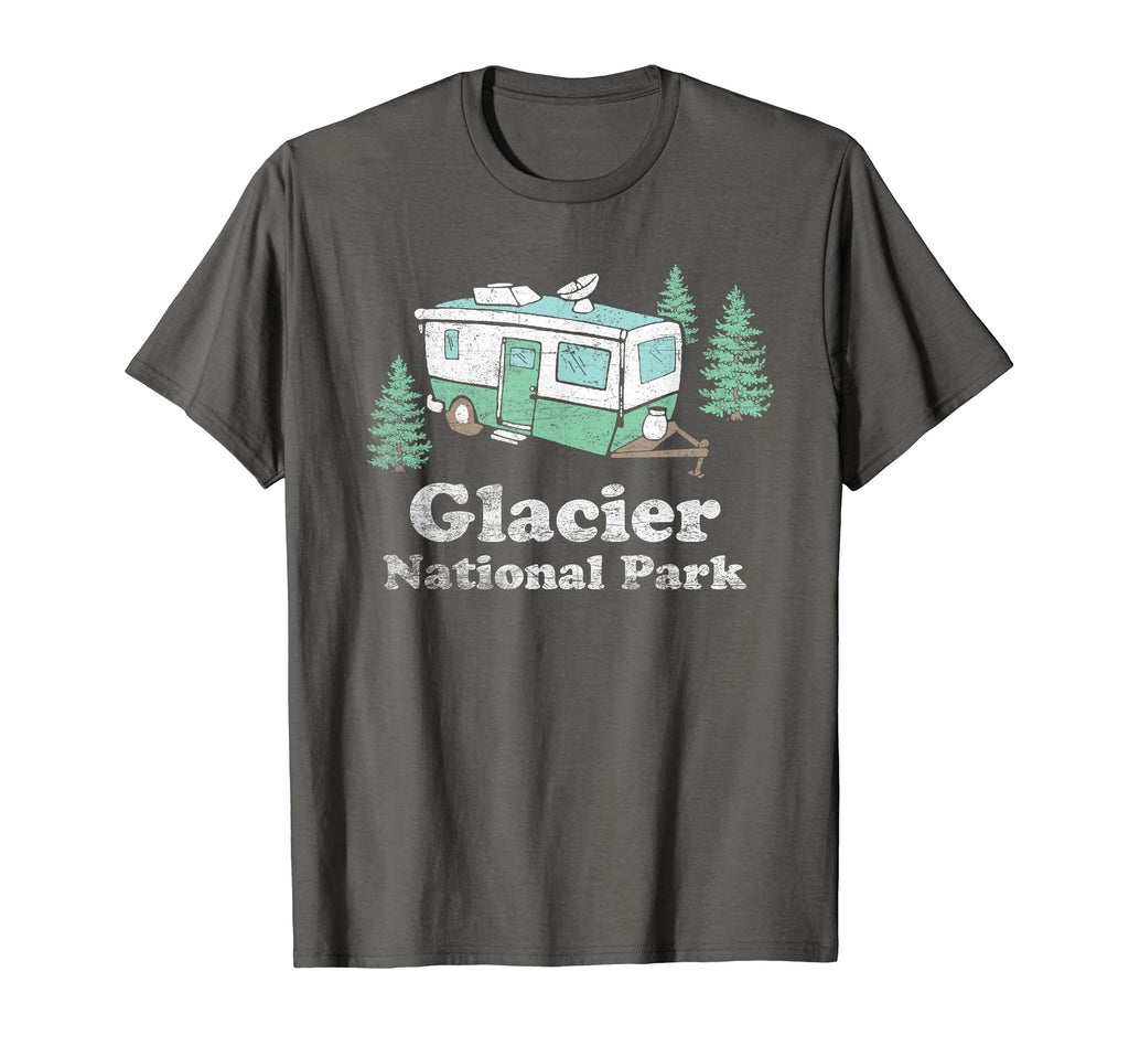 Glacier National Park Camper T-Shirt - Custom Art Print Men Women - T-Shirt, Sweatshirt, Hoodie