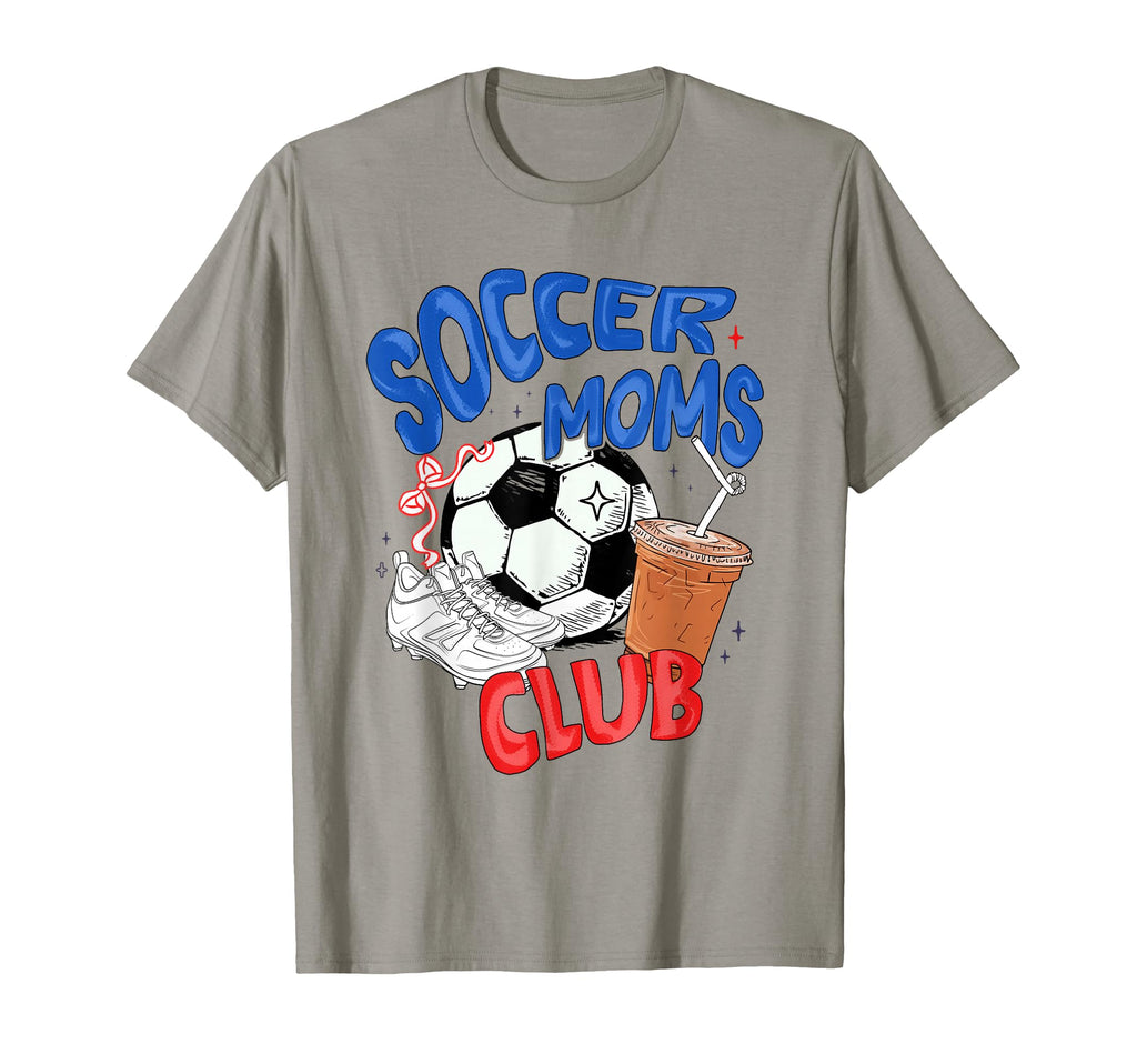 Soccer Moms Club Bow Soccer Lovers T-Shirt - Fun Novelty Design for Adults - T-Shirt, Sweatshirt, Hoodie