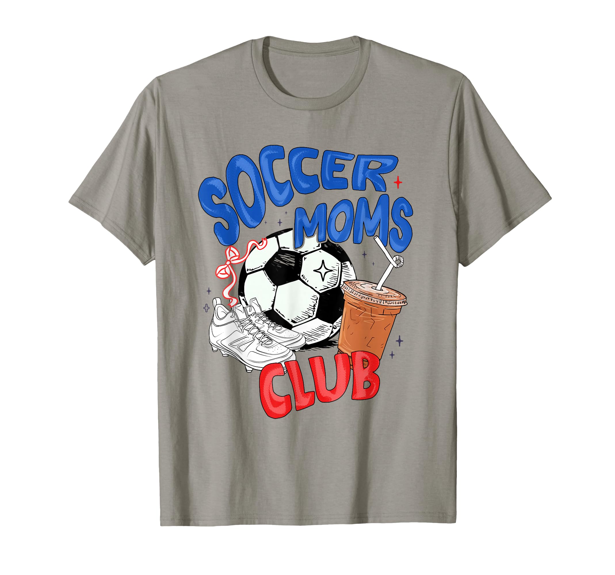 Soccer Moms Club Bow Soccer Lovers T-Shirt - Trendy Graphic Men Women - T-Shirt, Sweatshirt, Hoodie
