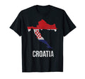 Croatia Croatian Flag Map Croat T-Shirt - Casual Everyday Wear for Adults - T-Shirt, Sweatshirt, Hoodie