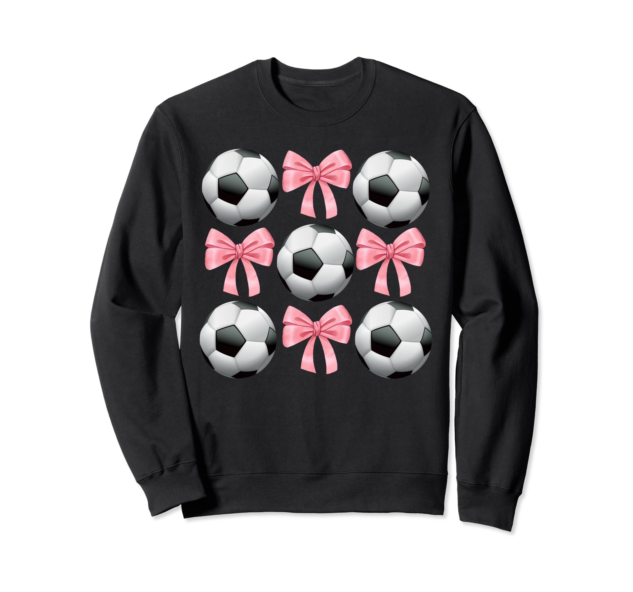 Soccer And Bows Coquette Sweatshirt - Casual Everyday Wear for Adults - T-Shirt, Sweatshirt, Hoodie