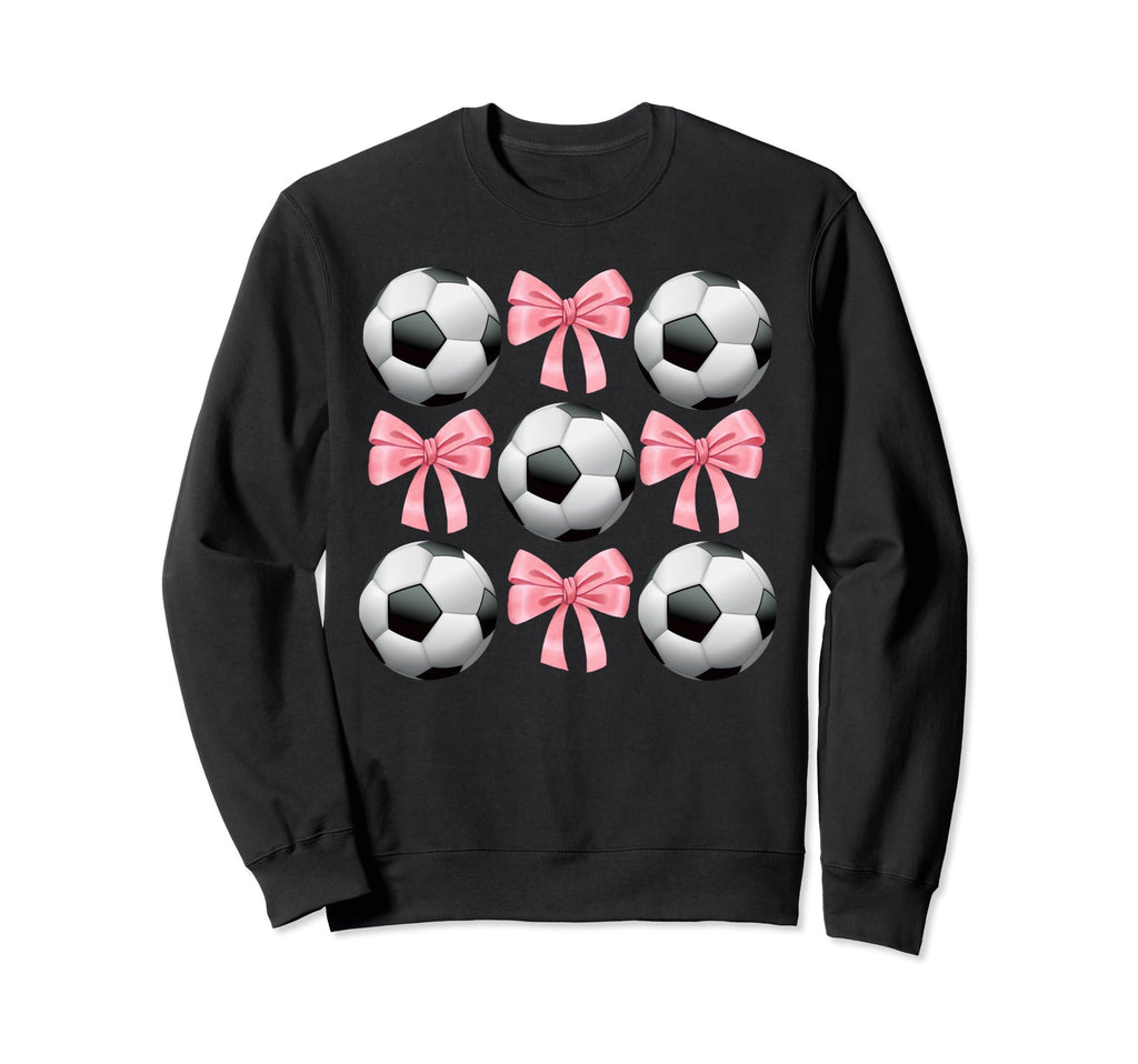 Soccer And Bows Coquette Soccer Mom Sweatshirt - Fun Novelty Design Unisex - T-Shirt, Sweatshirt, Hoodie