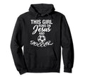 This Runs Jesus And Soccer Christian Hoodie - Trendy Graphic Men Women - T-Shirt, Sweatshirt, Hoodie