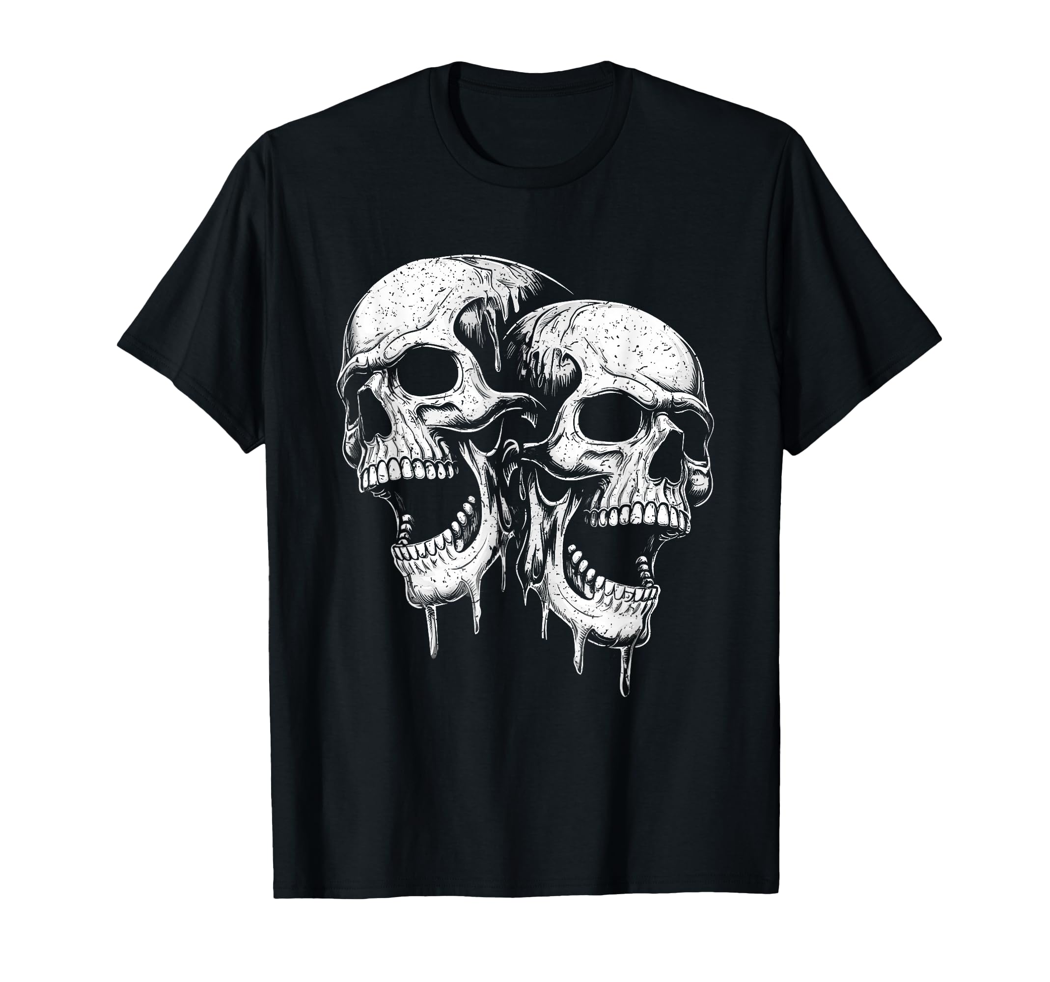 Screaming Skull Skulls Grunge 90S T-Shirt - Custom Art Print Men Women - T-Shirt, Sweatshirt, Hoodie