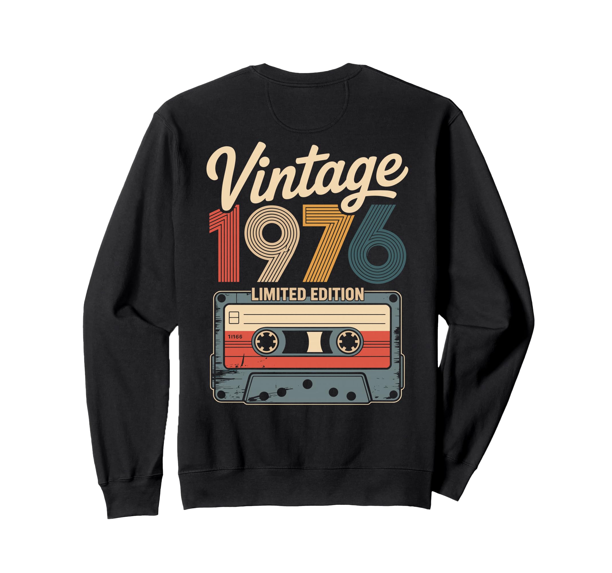 Born 1976 Cassette Tape 50Th Birthday Sweatshirt - Unique Graphic Unisex - T-Shirt, Sweatshirt, Hoodie