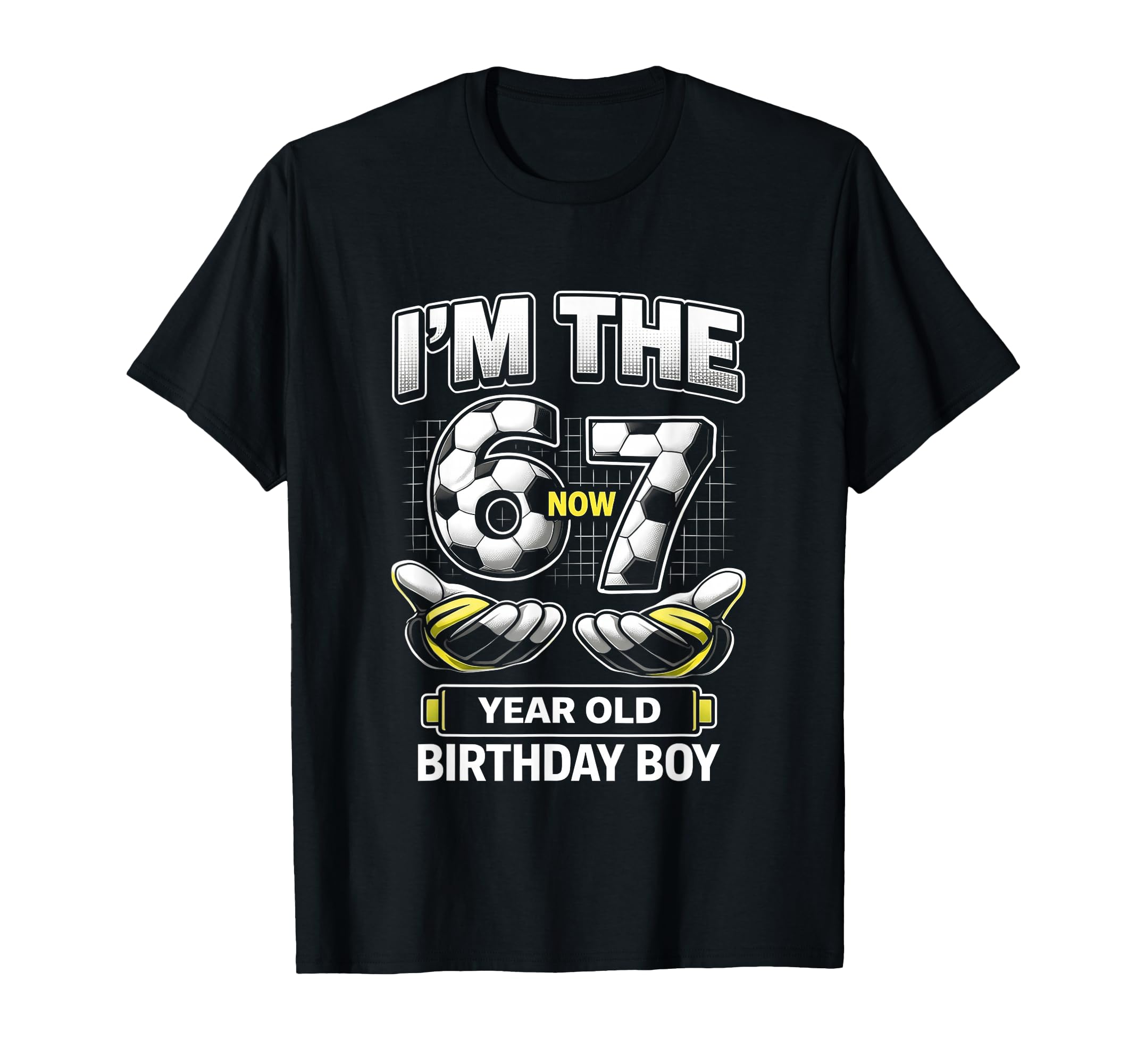 Birthday I Was 6 Now Im 7 Six Seven Soccer T-Shirt - Trendy Graphic Unisex - T-Shirt, Sweatshirt, Hoodie