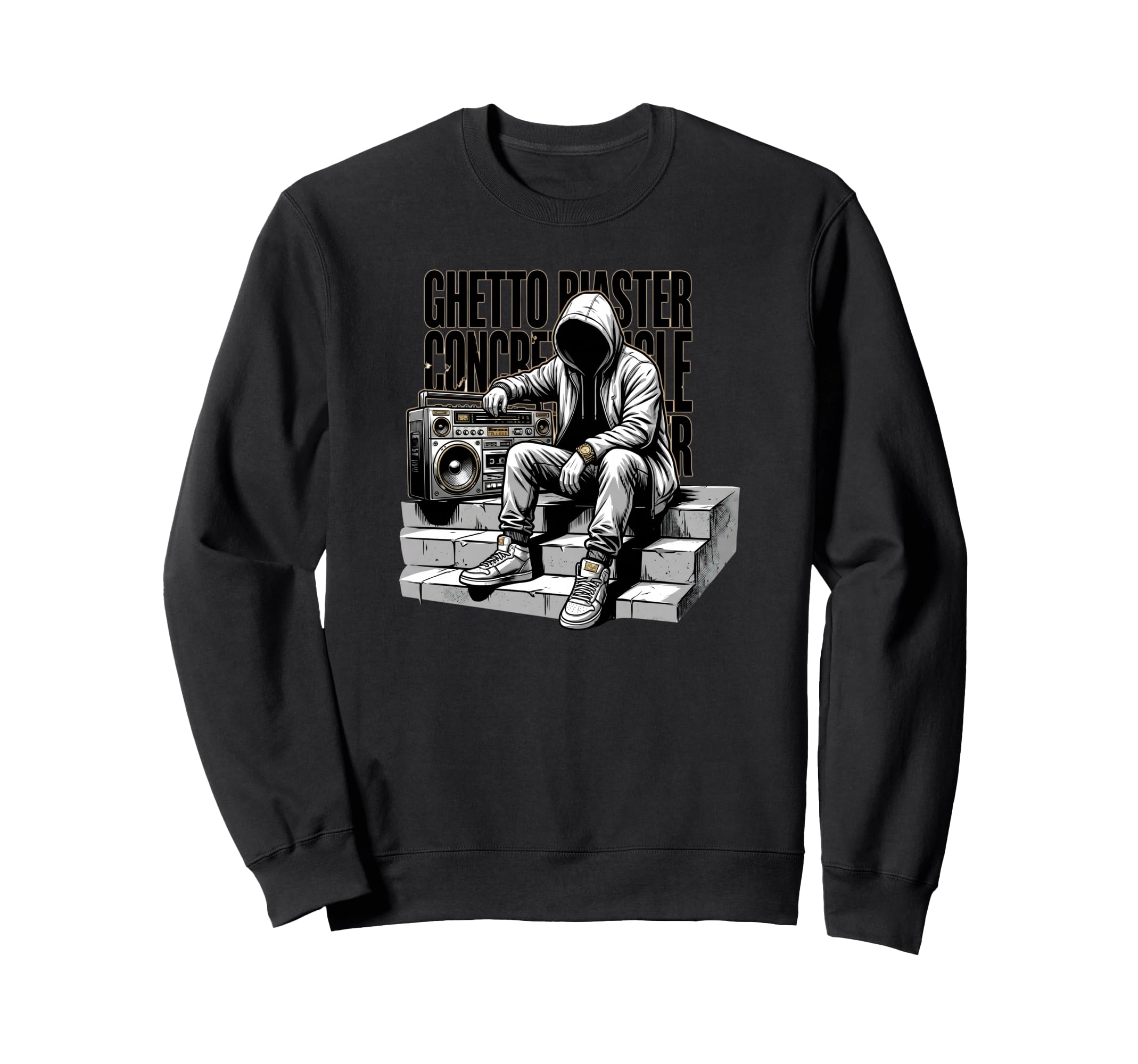 Ghetto Blaster Old School Hip Sweatshirt - Casual Everyday Wear for Adults - T-Shirt, Sweatshirt, Hoodie