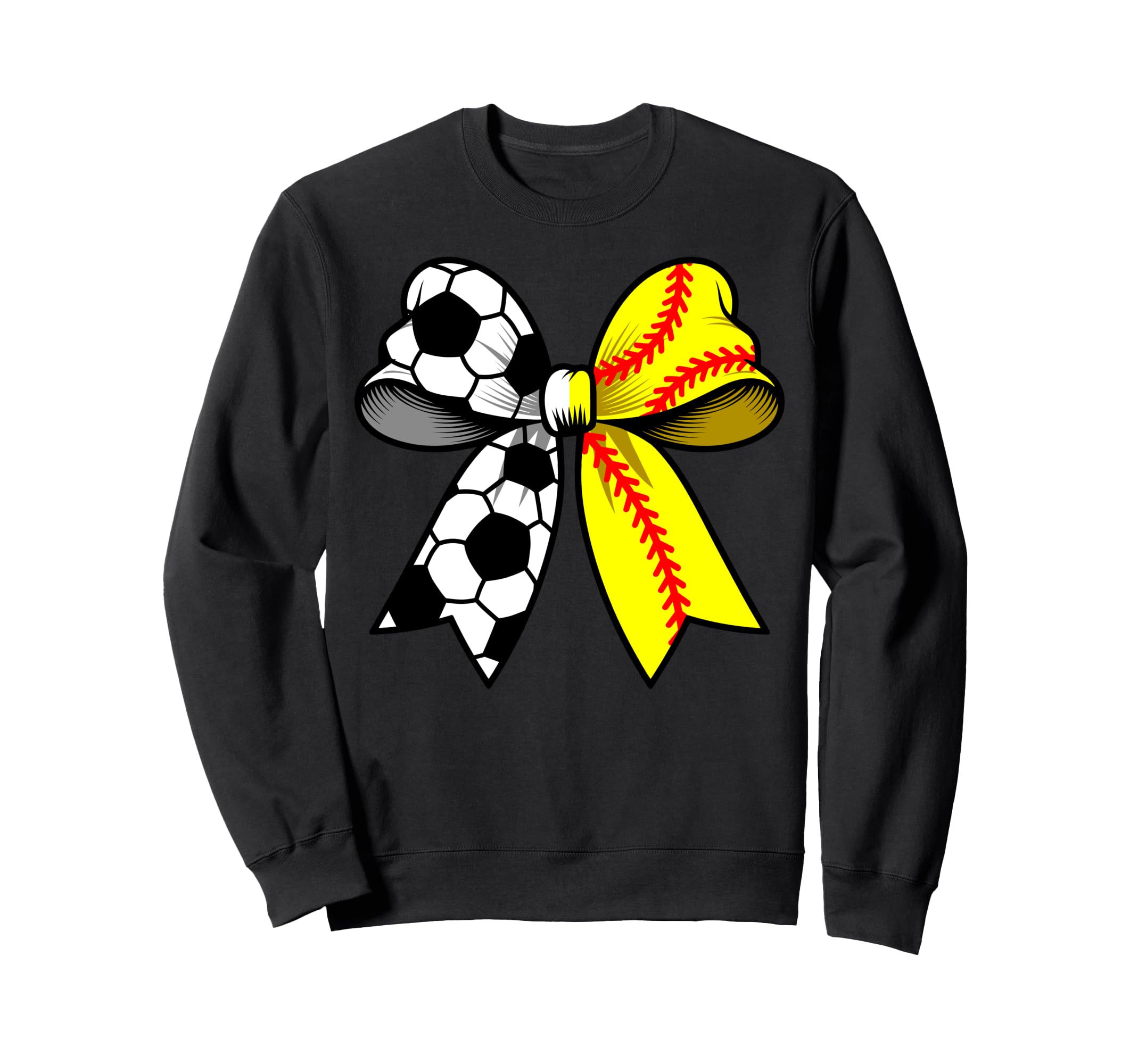 Soccer Softball Coquette Bow Funny Sweatshirt - Novelty Apparel Unisex - T-Shirt, Sweatshirt, Hoodie