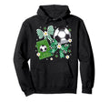 Bow Soccer Checkered Flowers Soccer Hoodie - Aesthetic Graphic Unisex - T-Shirt, Sweatshirt, Hoodie