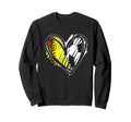 Softball Soccer Ball Heart Love Sweatshirt - Minimalist Print for Adults - T-Shirt, Sweatshirt, Hoodie