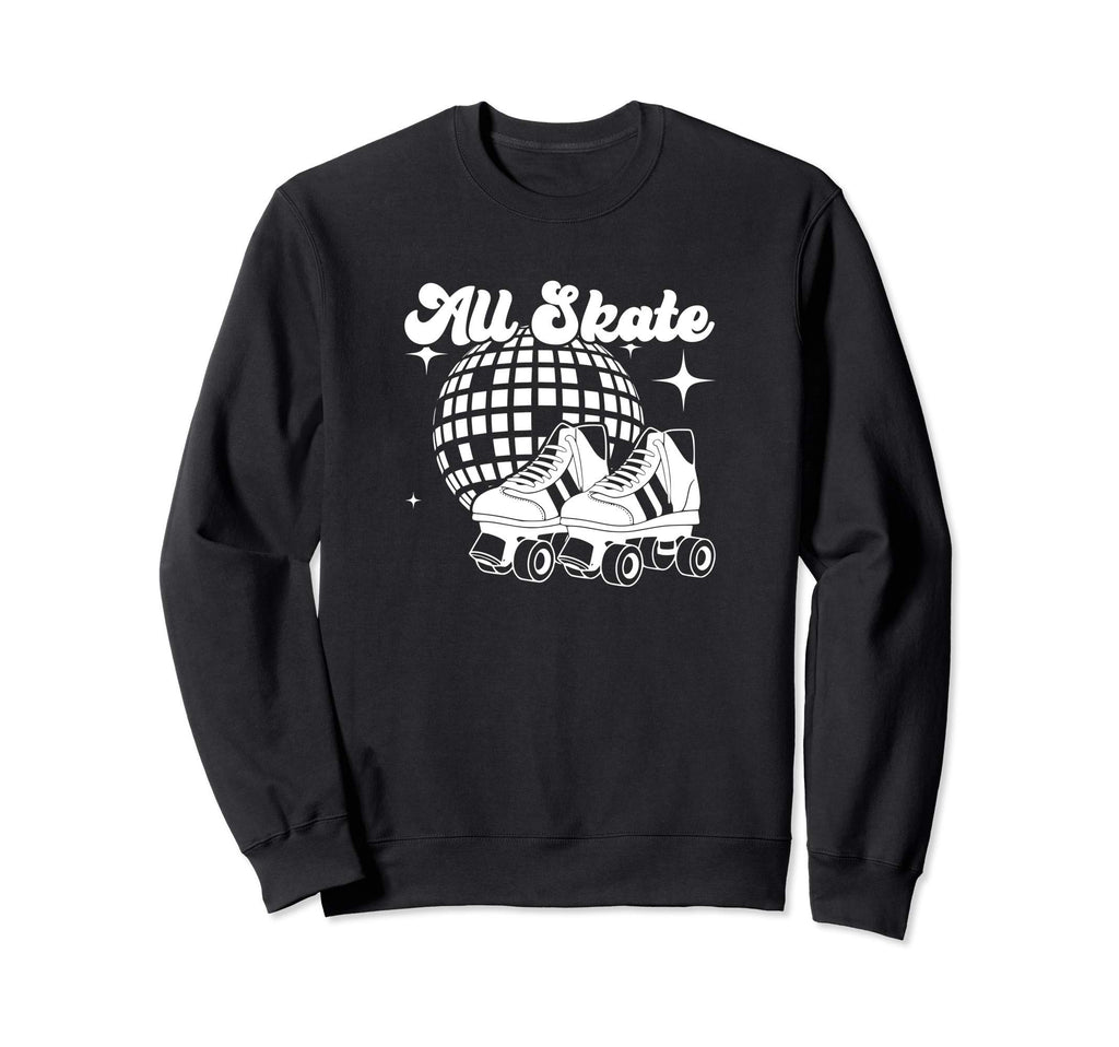 All Skate 70S Disco Roller Skating Sweatshirt - Unique Graphic for Adults - T-Shirt, Sweatshirt, Hoodie