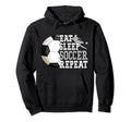 Eat Sleep Soccer Repeat Sport Player Hoodie - Custom Art Print for Adults - T-Shirt, Sweatshirt, Hoodie