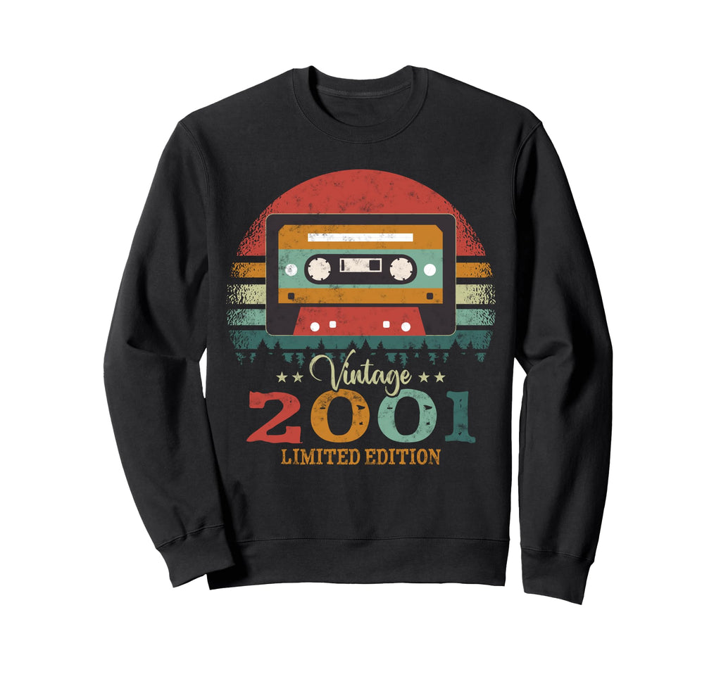 Cassette Tape 2001 Birthday Sweatshirt - Aesthetic Graphic for Adults - T-Shirt, Sweatshirt, Hoodie