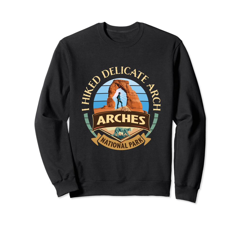 I Hiked Delicate Arch Arches Sweatshirt - Minimalist Print for Adults - T-Shirt, Sweatshirt, Hoodie