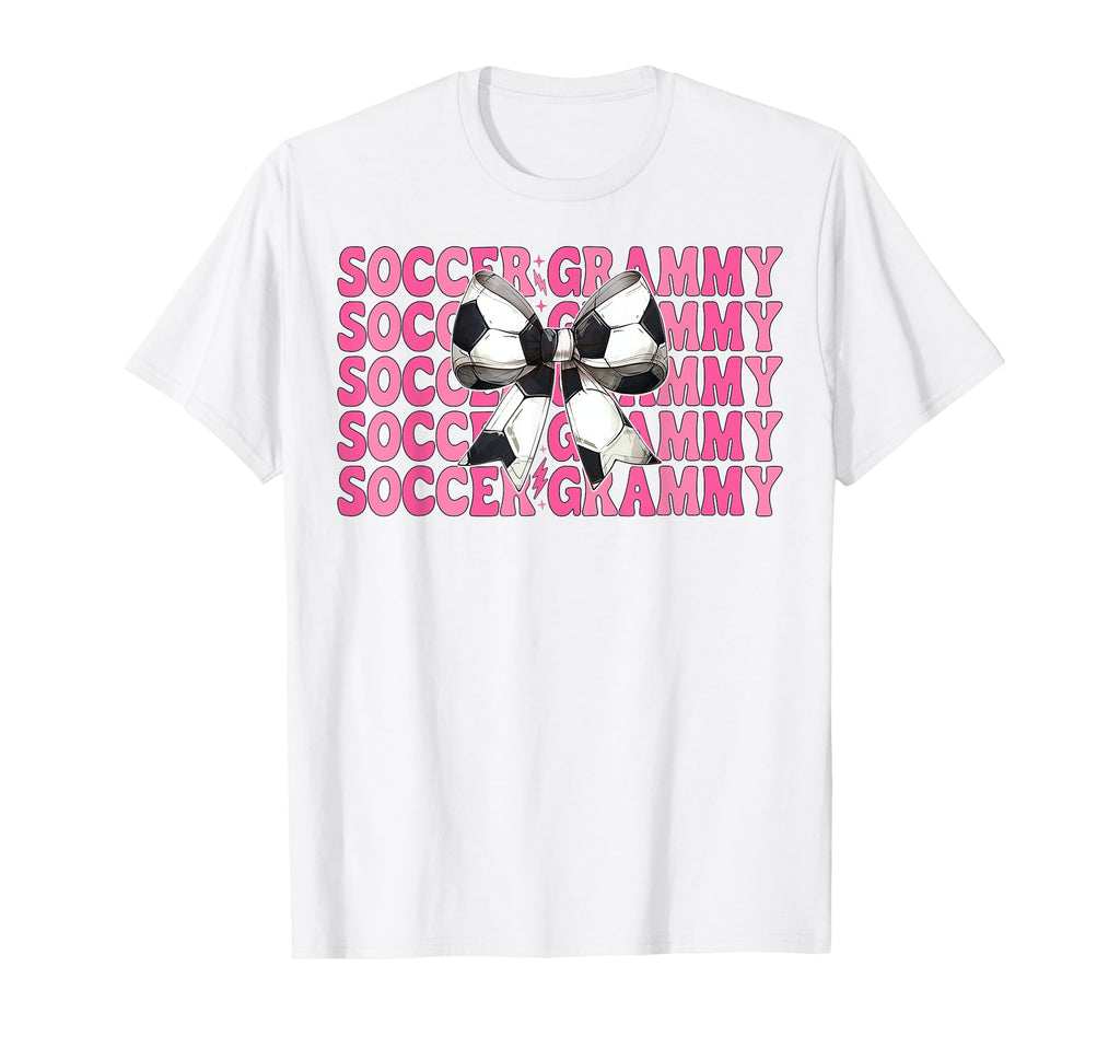 Soccer Grammy Soccer Grandma Coquette Bow T-Shirt - Graphic Print Men Women - T-Shirt, Sweatshirt, Hoodie