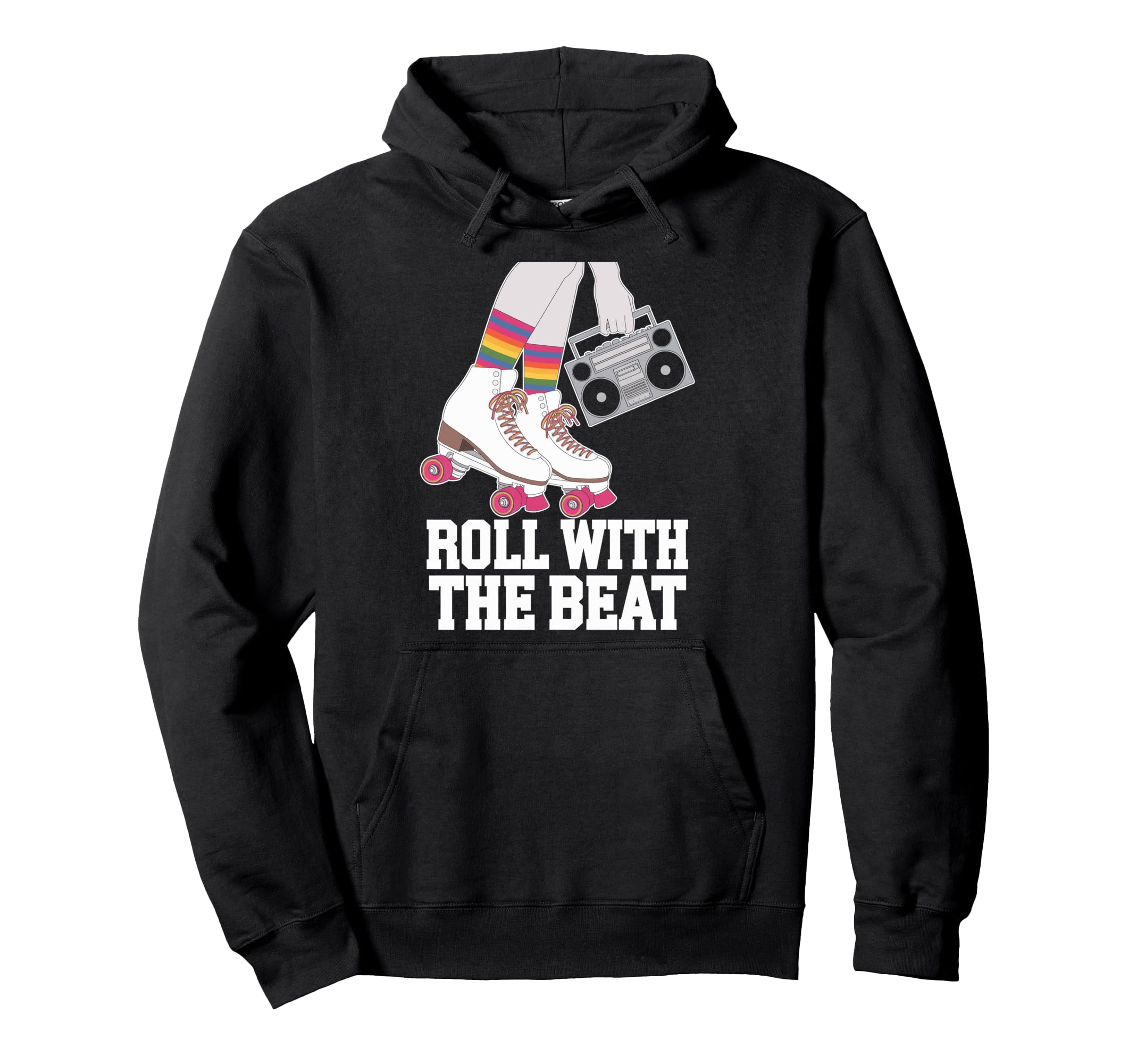 Rollerskates Funny 80S Roller Disco Hoodie - Trendy Graphic Men Women - T-Shirt, Sweatshirt, Hoodie