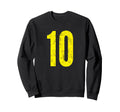 Number 10 Ten Distressed Sport Team Sweatshirt - Unique Graphic Men Women - T-Shirt, Sweatshirt, Hoodie