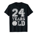 24 Years Old Soccer Sports Birthday 24Th T-Shirt - Unique Graphic Unisex - T-Shirt, Sweatshirt, Hoodie