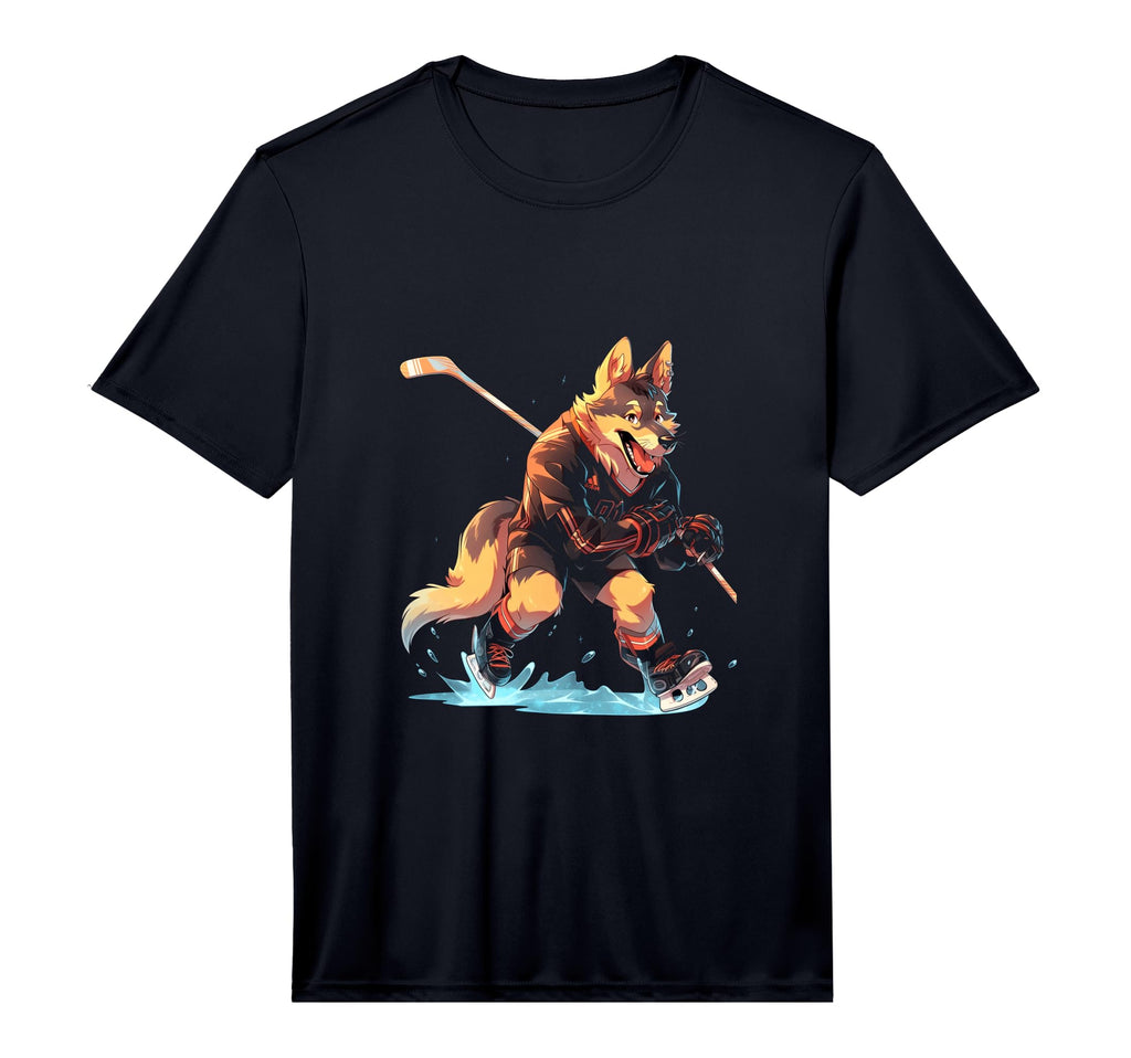 Hockey German Shepherd Ice Hockey T-Shirt - Fun Novelty Design Unisex - T-Shirt, Sweatshirt, Hoodie