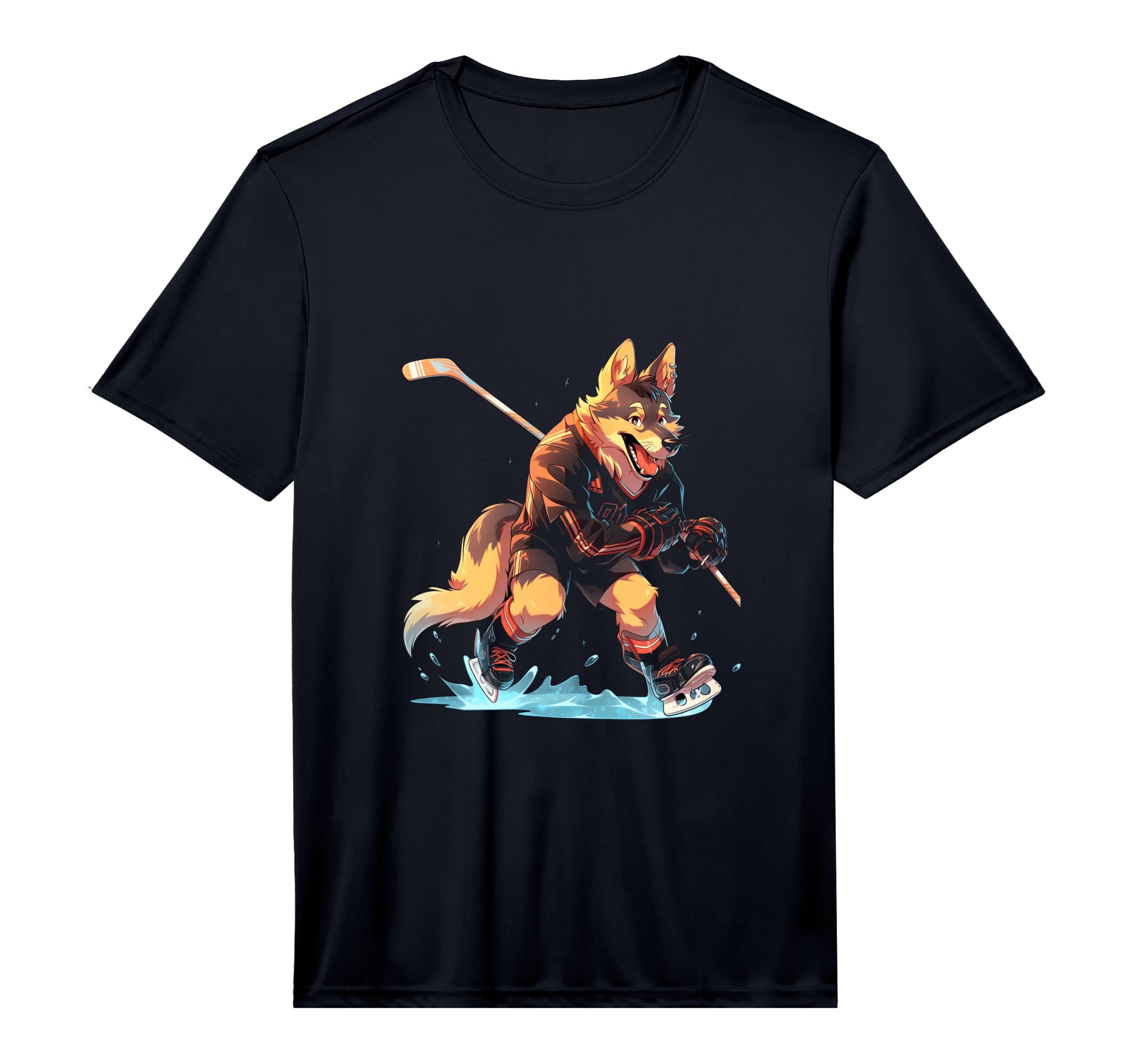 Hockey German Shepherd Ice Hockey T-Shirt - Fun Novelty Design Unisex - T-Shirt, Sweatshirt, Hoodie