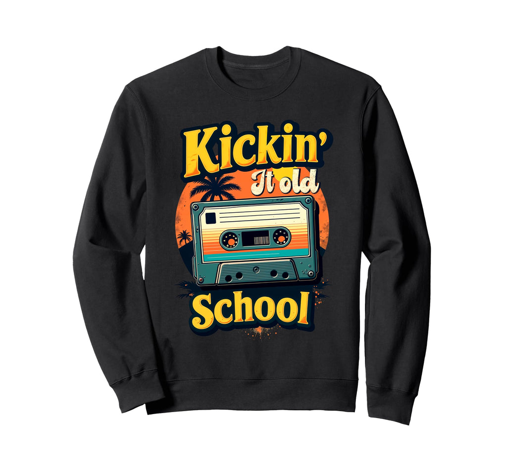 Kickin It Old School Mens 80S 90S Sweatshirt - Minimalist Print Men Women - T-Shirt, Sweatshirt, Hoodie