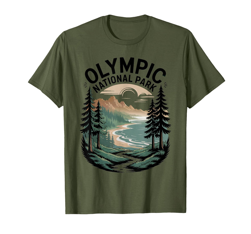 Olympic National Park Camping Hiking T-Shirt - Fun Novelty Design Unisex - T-Shirt, Sweatshirt, Hoodie