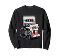 Funny Old Cassette Tape Cartoon Sweatshirt - Custom Art Print for Adults - T-Shirt, Sweatshirt, Hoodie