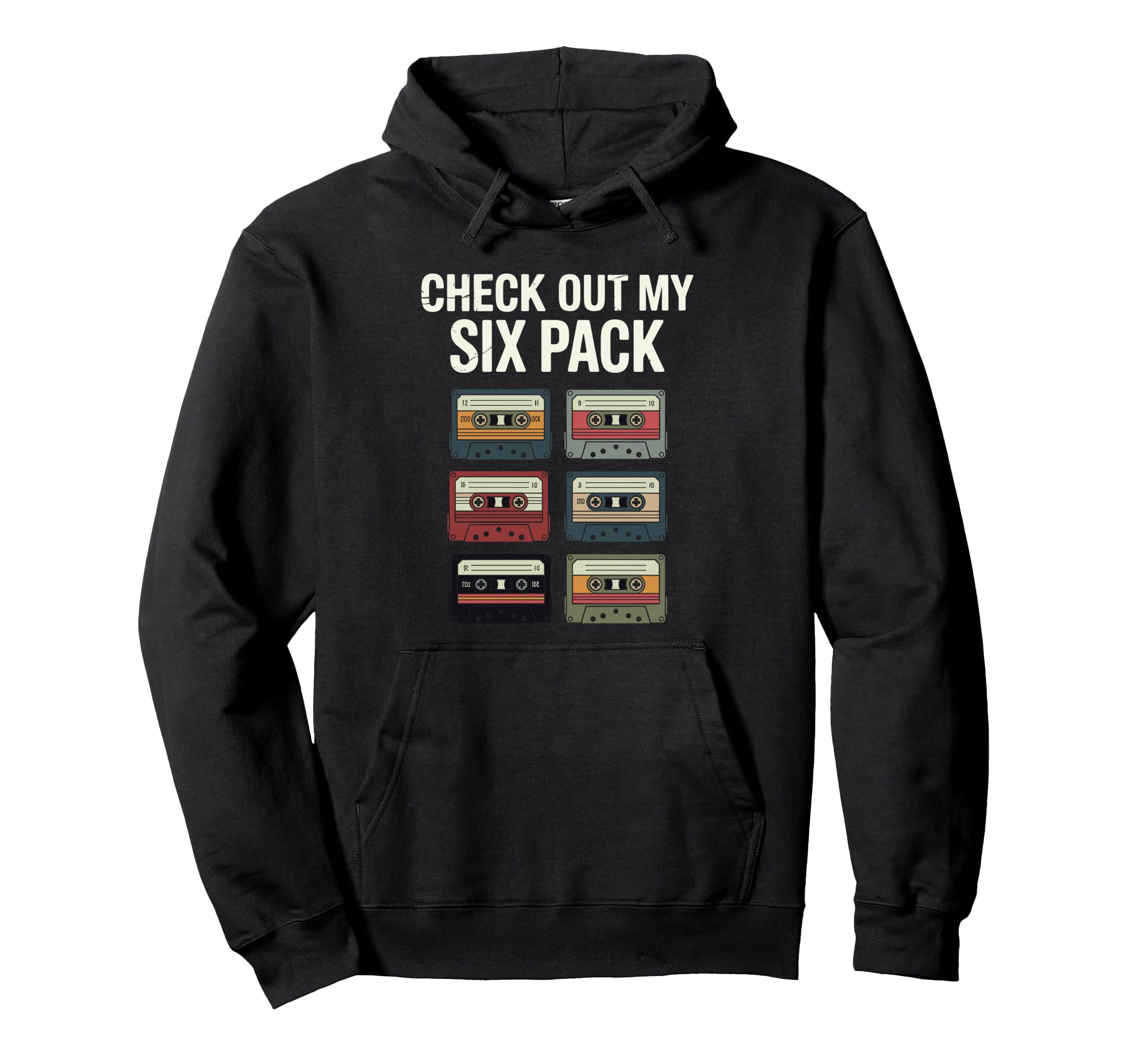 Check Out My Six Pack Cassette Tapes Hoodie - Streetwear Style for Adults - T-Shirt, Sweatshirt, Hoodie