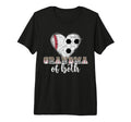 Grandma Both Heart Soccer Baseball T-Shirt - Custom Art Print Unisex - T-Shirt, Sweatshirt, Hoodie